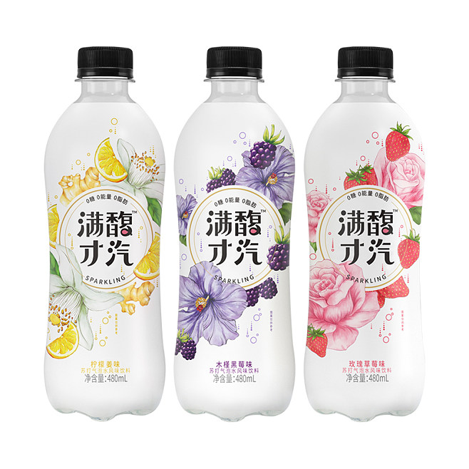 满馥才汽0糖气泡水花果味苏打水无糖零卡饮料整箱480ml*15组合装-tmall.com天猫